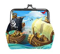 Une Bataille navale de navires en Bois Buckle Coin Purse