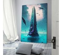 Une belle affiche d'obélisque personnalisable sur toile, décoration de maison, bureau, salon, chambre à coucher, idée cadeau d'anniversaire pour femme, 30 x 45 cm
