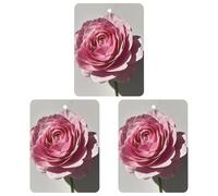 Une belle fleur désodorisant de voiture, 3 pièces carrées, à suspendre, cartes parfumées durables pour voiture, maison, bureau, style blanc
