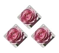 Une belle fleur désodorisant pour voiture, 3 pièces de losange à suspendre, cartes parfumées durables pour voiture, maison, bureau, style noir