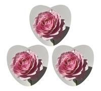 Une belle fleur désodorisant pour voiture, 3 pièces, forme d'amour à suspendre, cartes parfumées durables pour voiture, maison, bureau, style blanc