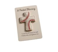 Une bénédiction de Poche - Édition Croix de Baseball, Croix de Football et de Softball, pour Les passionnés de Baseball, Les Fans chrétiens et Les Amateurs de Sport,1PC