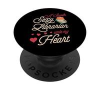 Une bibliothécaire Super Sexy a volé Mon cœur pour la Saint-Valentin PopSockets PopGrip Adhésif