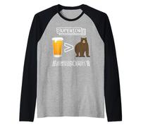 Une bière Vaut Mieux qu'un Ours, C'est génial et Amusant en Plein air Manche Raglan