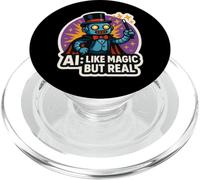 Une Blague d'ingénieur en Intelligence Artificielle comme la Magie mais la Vraie Intelligence Artificielle PopSockets PopGrip pour MagSafe