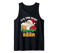 Une Blague drôle avec Le Père Noël : C'est Le Moment Le Plus Merveilleux pour Prendre Une bière Débardeur
