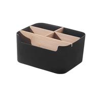 Une boîte de rangement multifonctionnelle pour divers objets, un bureau et le maquillage, Black 5ge, Taglia Unica