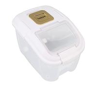 Une Boîte de Stockage de Riz Avec Couvercle Transparent, Récipients de Stockage de Denrées Alimentaires Scellés de Grande Capacité, Les Bacs de Stockage du Grain Scellés (Blanc)