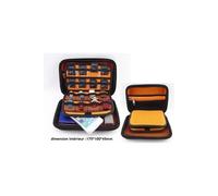 une Boîte Etui Housse Pochette de Protection de Transport Rangement Noir Pour disque dur externe 2.5 pouces clé USB carte mémoire orange