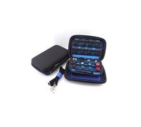 une Boîte Etui Housse Pochette de Protection de Transport Rangement Noir Pour disque dur externe 2.5 pouces clé USB carte mémoire bleu