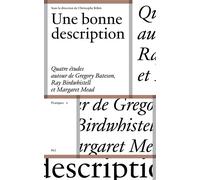 Une bonne description - Christophe Kihm - B42 Eds - broché - Essai