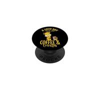 Une Bonne journée Commence avec Le café et Les girafes PopSockets PopGrip Adhésif