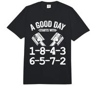 Une Bonne journée Commence avec Un Garage de Commande de feu 1-8-4-3-6-5-7-2 Comfort Colors Adult Heavyweight T-Shirt