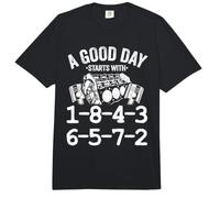 Une Bonne journée Commence avec Un Garage de Commande de feu 1-8-4-3-6-5-7-2 Comfort Colors Adult Heavyweight T-Shirt