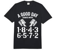 Une Bonne journée Commence avec Un Garage de Commande de feu 1-8-4-3-6-5-7-2 Comfort Colors Adult Heavyweight T-Shirt