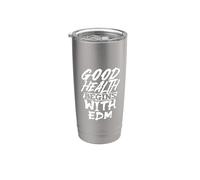 Une bonne santé commence avec EDM Vibes Gobelet isotherme en acier inoxydable double paroi