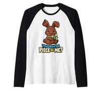 Une bouchée de Lapin en Chocolat drôle, tu Veux Un Morceau de Moi Manche Raglan