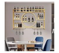 Une bouteille de vin murale moderne une bouteille en verre une unité de bar une étagère flottante avec fer LED indique une bouteille de 3 couches d'une bouteille ronde de cuisine