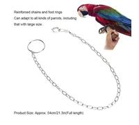 UNE® Bracelet de Cheville avec Huit Mots en Acier Inoxydable Anneau Convient aux grands anneaux d'entraînement pour perroquet 112255
