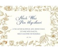 Une carte de mariage à volet - Que le Seigneur vous bénisse