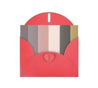 Une carte de vœux aux couleurs chaudes et rustiques avec enveloppe rouge pour les vacances, les anniversaires, les mariages, les anniversaires de mariage, écrire des bénédictions uniques