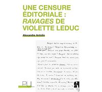 Une censure éditoriale : Ravages de Violette Leduc
