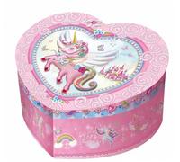 Une charmante boîte à musique en forme de cœur avec une licorne magique - le cadeau idéal pour ravir un enfant et ajouter de la magie à une pièce !