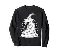 Une chèvre Assise dans Une Pose de Yoga. Chèvre de Yoga Asiatique Sweatshirt