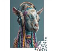 Une chèvre Cool écoute Un Podcast 38x26cm/1000pcs Puzzle pour Adultes -,Jouet De DIY
