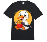 Une Cigogne Mangeant des Frites est Un Amateur Amusant de Nourriture pour Animaux Kawaii Comfort Colors Adult Heavyweight T-Shirt