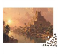 Une cité Antique de Mésopotamie au Lever du Soleil Cadeau Unique Décoration Intérieure Jeu Éducatif Challenge Toy Adultes & Enfants des 14 Ans 38x26cm/1000pcs