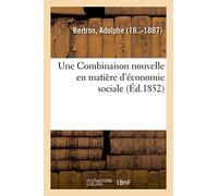 Une Combinaison nouvelle en matière d'économie sociale ou Diminution des impôts