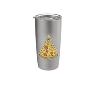 Une conspiration drôle sur une pizza qui voit tout Gobelet isotherme en acier inoxydable double paroi