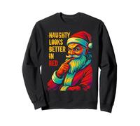 Une Coquine est Plus Belle dans la Famille du Père Noël Rouge Sweatshirt