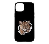 Une Cougar drôle Jette Un Coup d'œil à Une Mignonne Amoureuse des Animaux du Zoo Coque pour iPhone 15 Plus