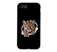 Une Cougar drôle Jette Un Coup d'œil à Une Mignonne Amoureuse des Animaux du Zoo Coque pour iPhone SE (2020) / 7/8
