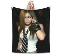 Une Couverture En Flanelle Ultra-Douce, Inspiree Par La Créativité D'avril Lavigne, Ideale Pour Réchauffer Votre Salon, Votre Bureau Ou Comme Jeté Décoratif Pour Votre Canape. Cette Cou