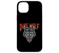 Une créature fantastique cool de Dire Wolf au style rétro rock vintage Coque pour iPhone 14 Plus