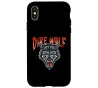 Une créature fantastique cool de Dire Wolf au style rétro rock vintage Coque pour iPhone X/XS