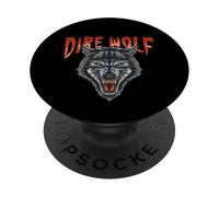 Une créature fantastique cool de Dire Wolf au style rétro rock vintage PopSockets PopGrip Adhésif