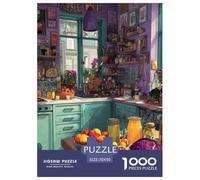 Une Cuisine Confortable 1000 Pièces Puzzle Le Cadeau Parfait pour La Famille Et Les Amis Puzzle À Faire Soi-même pour Décoration D'intérieur,Cadeaux pour Adultes Et Enfants 70x50cm/1000pcs
