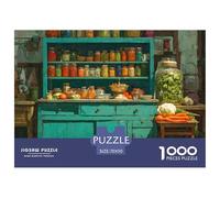Une Cuisine Confortable 1000 Pièces Puzzle Le Cadeau Parfait pour La Famille Et Les Amis Puzzle À Faire Soi-même pour Décoration D'intérieur,Cadeaux pour Adultes Et Enfants 70x50cm/1000pcs