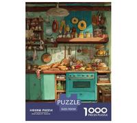 Une Cuisine Confortable Puzzle De 1000 Pièces Le Cadeau Parfait pour La Famille Et Les Amis Puzzle À Faire Soi-même pour Décoration D'intérieur,Cadeaux pour Adultes Et Enfants70x50cm/1000pcs