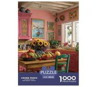 Une Cuisine Confortable Puzzle De 1000 Pièces Le Cadeau Parfait pour La Famille Et Les Amis Puzzle À Faire Soi-même pour Décoration D'intérieur,Cadeaux pour Adultes Et Enfants38x26cm/1000pcs