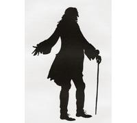 Une découpe de papier ou silhouette de Henry Fielding par Hugh Thomson. Henry Fielding 1707 1754. Romancier et dramaturge anglais. From A Bookman's Budget publié 1917. Poster imprimé par Ken Welsh