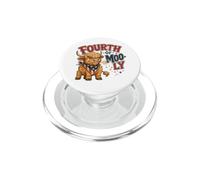 Une drôle de Vache des Highlands Patriotic Moo-LY du 4 Juillet PopSockets PopGrip pour MagSafe