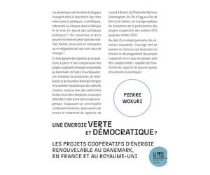 Une énergie verte et démocratique ? - Pierre Wokuri - Le Bord De L'eau Eds - broché - Essai