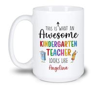 Une Enseignante De Maternelle Formidable Mug Unique Tasse À Thé Durable Tasse À Café Cadeaux Amusants Pour Collègue Bureau Anniversaire 330ml