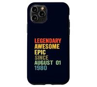 Une épopée légendaire et géniale depuis le 1er août : Funny Birthday 1980 Coque pour iPhone 11 Pro