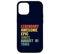 Une épopée légendaire et géniale depuis le 1er août : Funny Birthday 1980 Coque pour iPhone 12/12 Pro